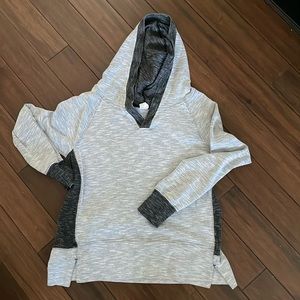 Gray pullover hoodie